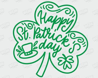 St Patricks Day Plotterdatei für cricut Silhouette Kamee, Kleeblatt svg, Irische svg, Digitaler Download.