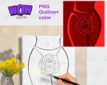 Couple Diy Paint Party, Honey Pot, Sip and Paint Outline, Diy Paint Kit, a kiss for coloring, PNG file Digital download