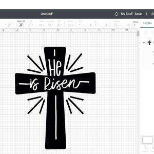 He is risen svg, He has risen, Because He Lives SVG, svg file for cricut silhouette cameo image 4