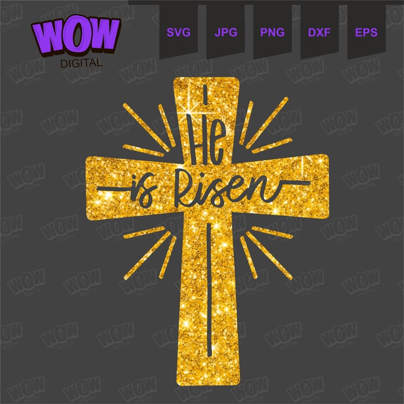 He is risen svg, He has risen, Because He Lives SVG, svg file for cricut silhouette cameo image 1