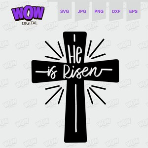 He is risen svg, He has risen, Because He Lives SVG, svg file for cricut silhouette cameo image 2