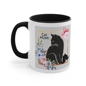 CAT MOM Meow Accent Coffee Mug, 11oz