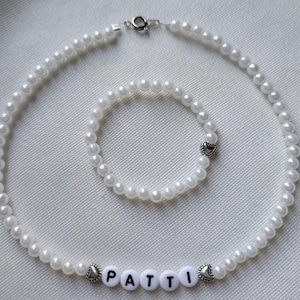 Patti Playpal NAME NECKLACE SET fits 35 inch Ideal Doll Handmade