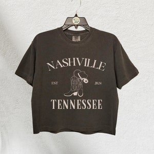 Nashville Comfort Colors Crop Top, Country Music City T Shirt, Tennessee T- shirt, Western Comfort Colors Sweatshirt, Rodeo Top