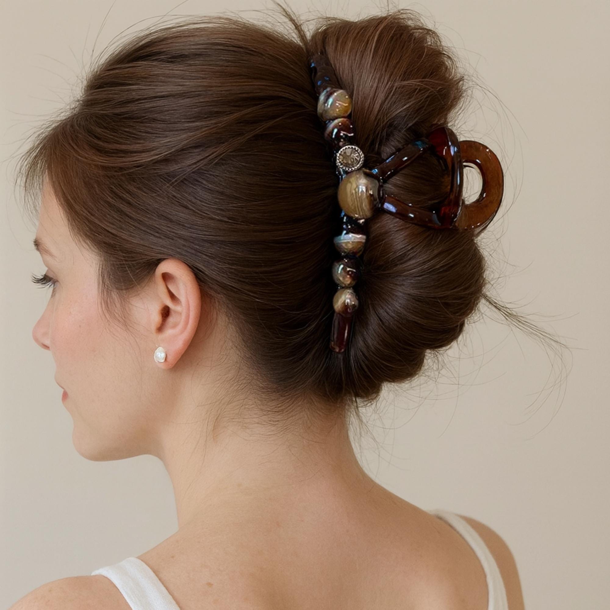 Bowknot Pearls Scrunchies Floral Hair Ties Bunny Ears Scrunchie Women Elastic Ha - Foto 3