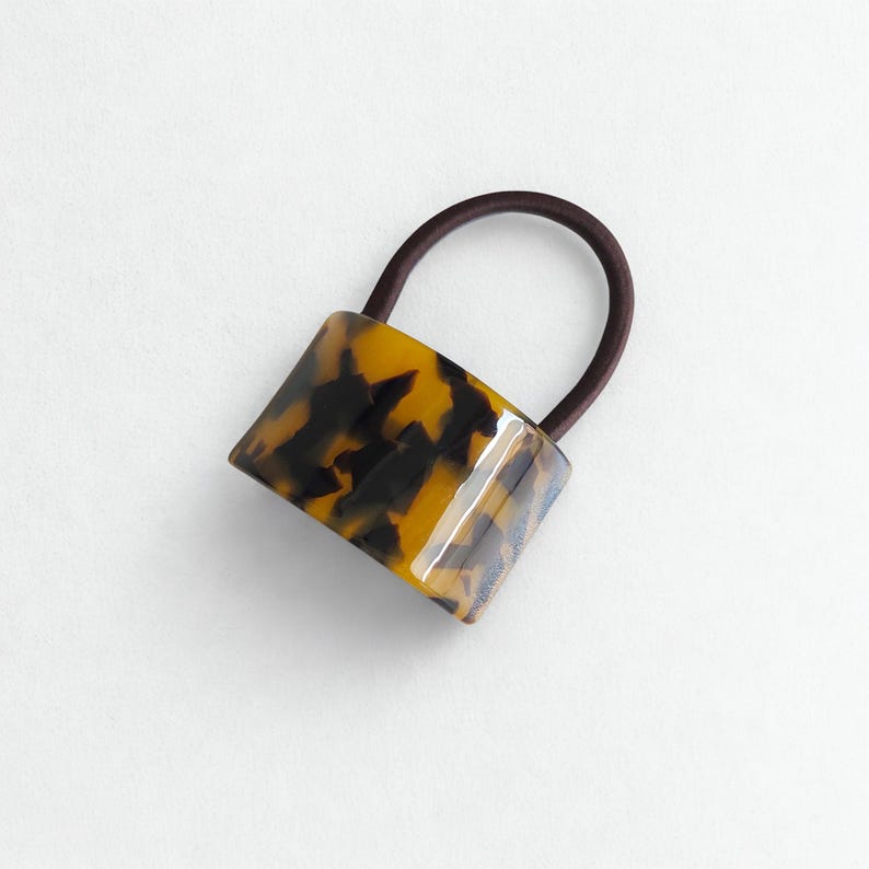 Tortoise Shell Hair Tie | Chunky Hair Elastic Ties | Retro Acetate ...