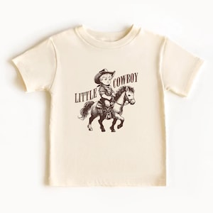 Little Cowboy Toddler Shirt, Western Kids Graphic Tee, Country Boy Outfit, Rodeo Birthday Shirt, Vintage Cowboy Youth Tee, Western Bday Gift