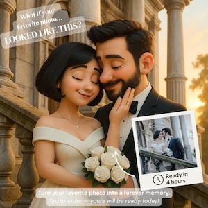 Benutzerdefinierte 3D Cartoon Portrait, personalisierte digitale Kunst vom Foto, Paar / Familien Geschenk, Cartoon-Stil Haustier Zeichnung, sofort Download, Hochzeit