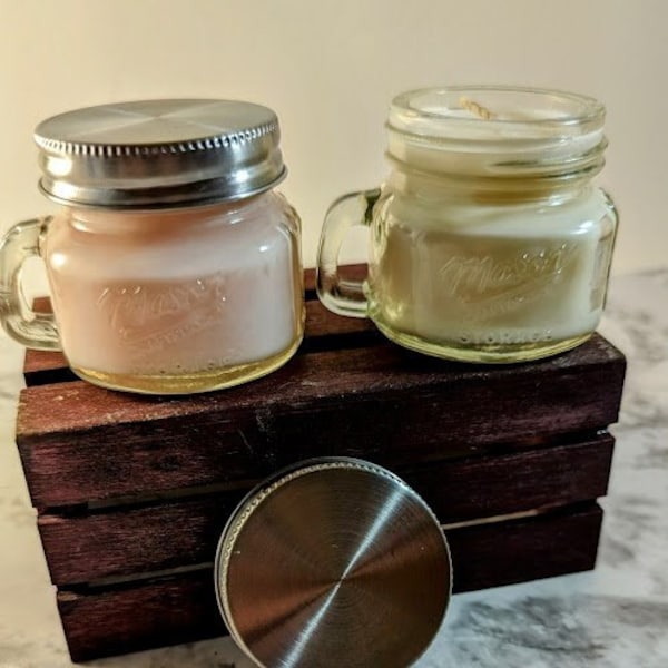 Mini Mason Jar Candle, Farmhouse Candle, Mason Jar Candle, Lemonade Candle, Mini Candle