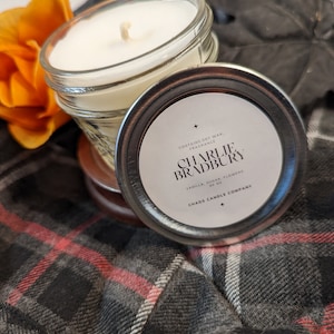 Charlie Bradbury Candle: Vanilla Floral Scented Soy Wax Candle
