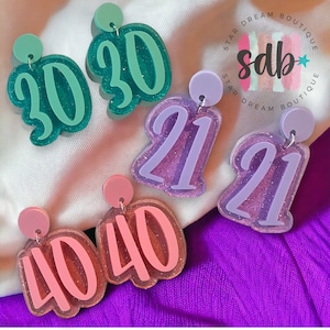 Birthday  Earrings  | Birthday Milestone Earrings