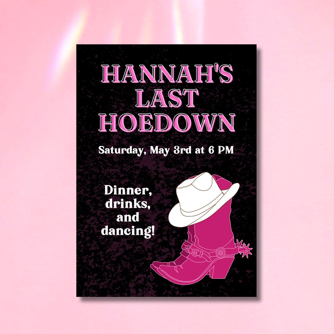 Last Hoedown Bachelorette Invite Bachelorette Invitation Template Il 1080xN.5094978859 Kjjk