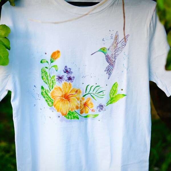 Hand Painted T Shirt Etsy