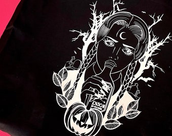 Glow in the Dark Wednesday Addams Tote