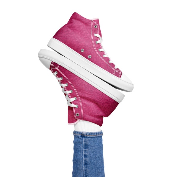 Sneakers Alte In Tela Da Donna - Pink Cloud