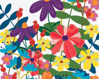 Happy Wildflowers - Graphic Print