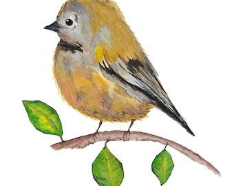 Yellow Bird - Watercolor Print