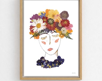 Evolving Bloom — Floral Portrait Art Print