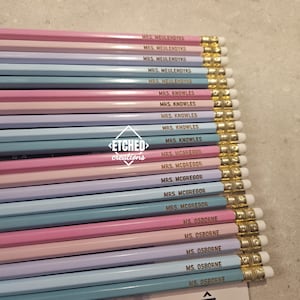 Engraved Pencils | Personalized Engraved Pencils | Back to School Gift | Teacher's Gift | Student Gift