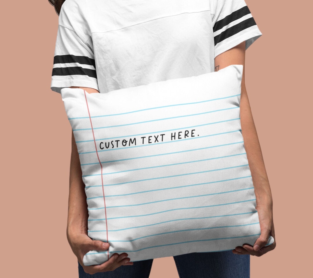 Custom Love Note Pillow Notebook Paper Pillow Love Letter Etsy