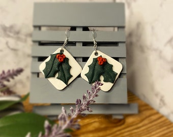 Polymer clay Earrings Holly