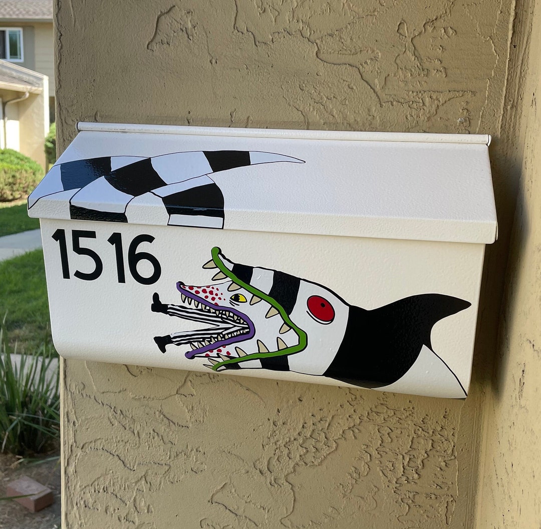 Beetlejuice Mailbox Sticker Etsy