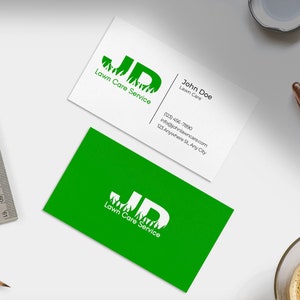 Customizable Lawn Care Business Card - Create a Unique and Professional Card for Effective Marketing - Ideal for Small Business Owners