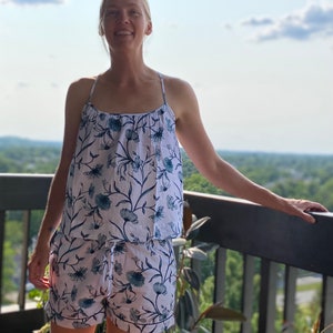 100% Organic Cotton Cami Tops Sleepwear In Three Different colors.