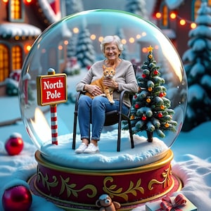 Biglietti di Natale personalizzati con globo di neve animato, biglietti di auguri personalizzati con globo di neve, biglietti di auguri personalizzati