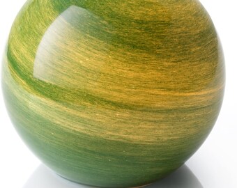 Cordless LED Planet Glass Table Lamp in Jade"