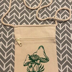 Canvas Mushroom Mini Crossbody Bag
