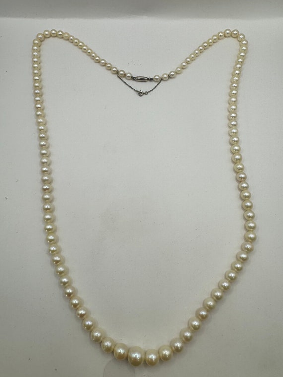 Sterling Granulated Pearl necklace - image 5