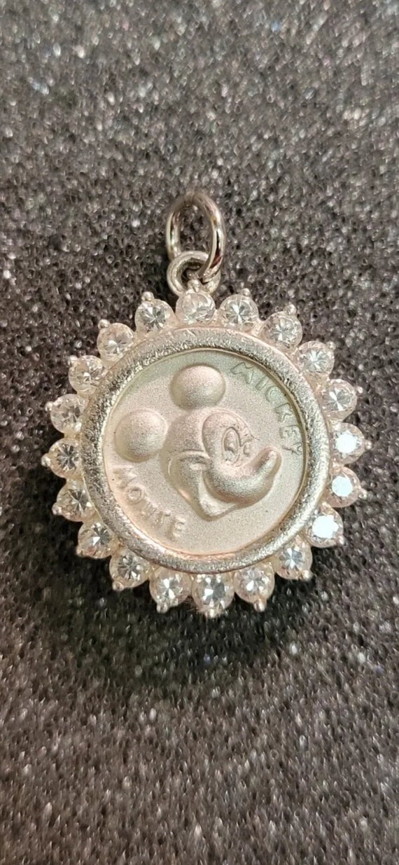 Mickey Mouse .925 sterling Silver coin charm