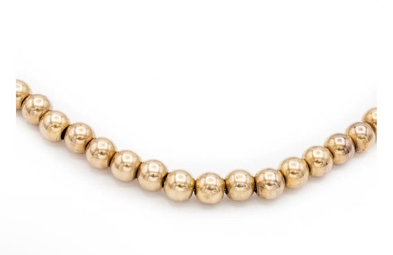 Antique 14K yellow Gold Beaded  necklace - image 3