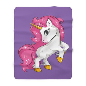 Majestic Unicorn Sherpa Fleece Blanket