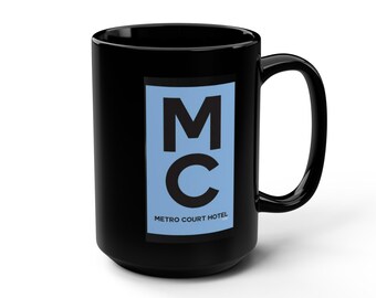 Metro Court zwarte mok, 15oz, algemeen ziekenhuis, Port Charles