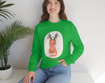 Christmas Cat Crewneck Sweatshirt