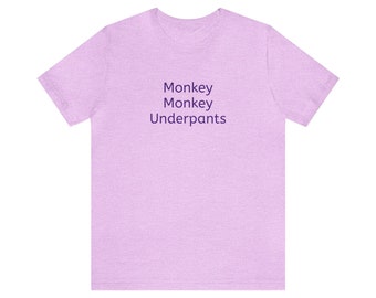 Monkey Monkey onderbroek jersey T-shirt met korte mouwen