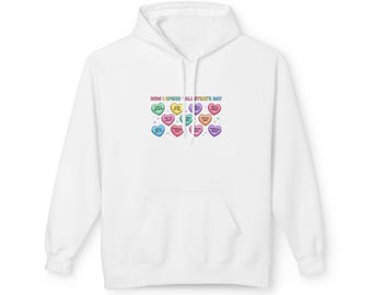 Conversation Heart Candy Design Hoodie | Cute Valentine Heart Sayings