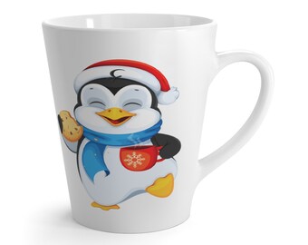 Schattige pinguïn lattemok, 12 oz keramische koffiekop