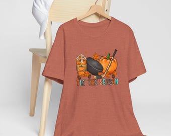 Hockey Season Vibes-T-shirt, uniseks jersey met korte mouwen