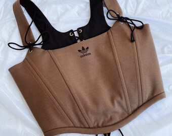 CORSET Adidas Polo/taille S-M! / Corset upcyclé de Hoodie