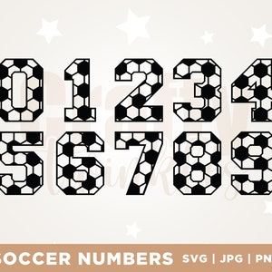 Soccer Numbers svg, Varsity, fall svg, Autumn svg, Vinyl, Silhouette, Cut File, Cricut, Png, sublimation, Digital Cut Files, SVG, Sports svg