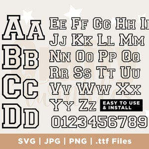 Sport Font, Sport Font svg, Varsity Font, Font SVG, Sport Alphabet Svg, Varsity letters Svg, Digital Download, Font Svg, Instant Download