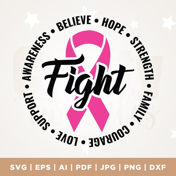 Kampf Krebs svg, Crush Krebs svg, starke Mädchen kämpfen stark svg, tragen rosa svg, Brustkrebs svg, Cancer Awareness svg, Cricut, Png, svg