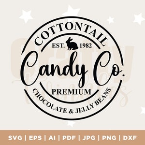 Easter svg, Cottontail Candy Company svg, Bunny svg, funny Easter svg, Easter shirt svg, digital download, Svg, Png, PDF Download File.