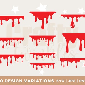 BLOOD drip BUNDLE svg, Blood Dripping Borders, Bloody drips, Blood borders, Blood Drips, svg,png, ai, eps, dxf cut files