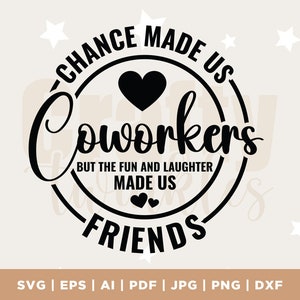 Le hasard nous a fait collègues Svg, collègue cadeau SVG, collègues amitié cadeau SVG, meilleur ami citation disant Svg, Svg, PNG, Cricut, couper fichier