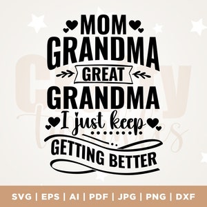 Urgroßmutter SVG, Oma Spruch SVG, Oma Spruch, Uroma, Oma SVG, Png, SVG, Eps, Dxf, Silhouette, Cricut, Cut Datei, PNG, PDF