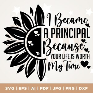 Dyrektor svg, Koszulka dyrektora svg, Słonecznik svg, Szkoła svg, Warto poświęcić mi czas, Natychmiastowe pobranie, Cricut, Sylwetka, SVG, Png, Eps, Dxf